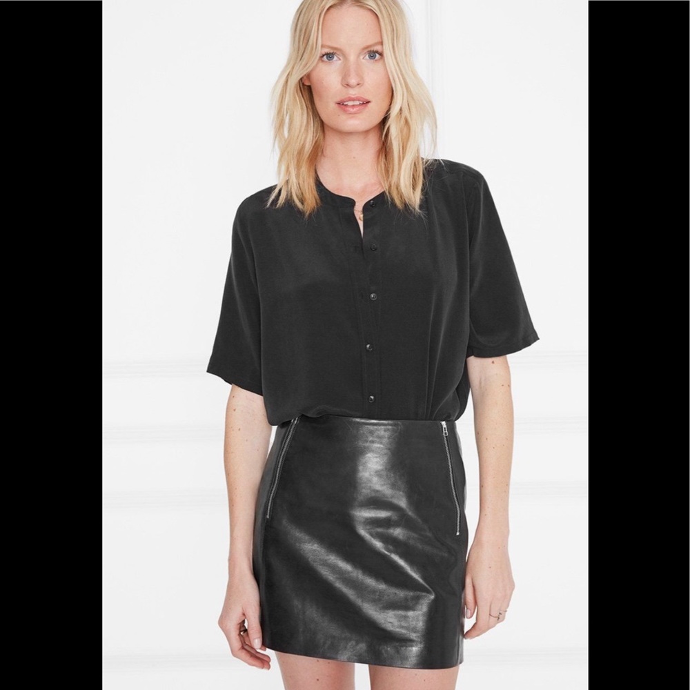 NWT Anine Bing Leather Julia Skirt